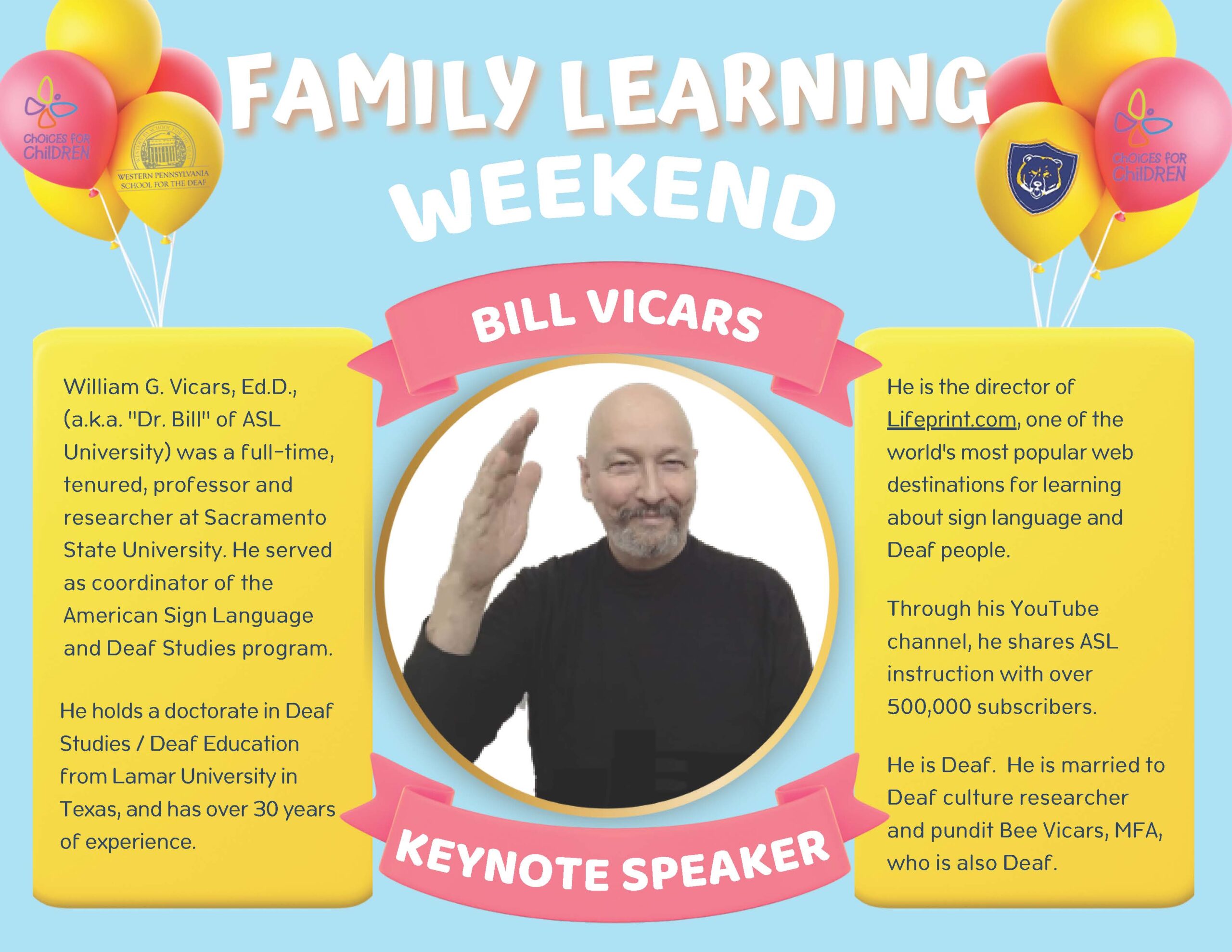 Family Learning Weekend with Bill Vicars!