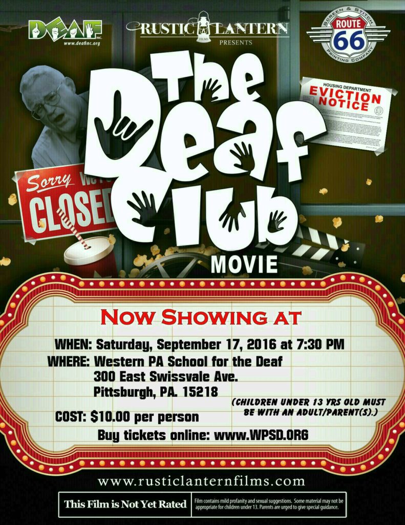 The Deaf Club” movie….showing in the WPSD theater. – Western Pennsylvania  School for the Deaf (WPSD)